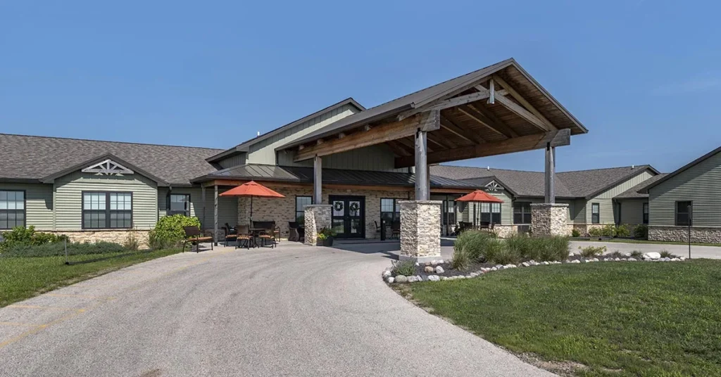 Exterior view of Antioch Valley Senior Living entrance