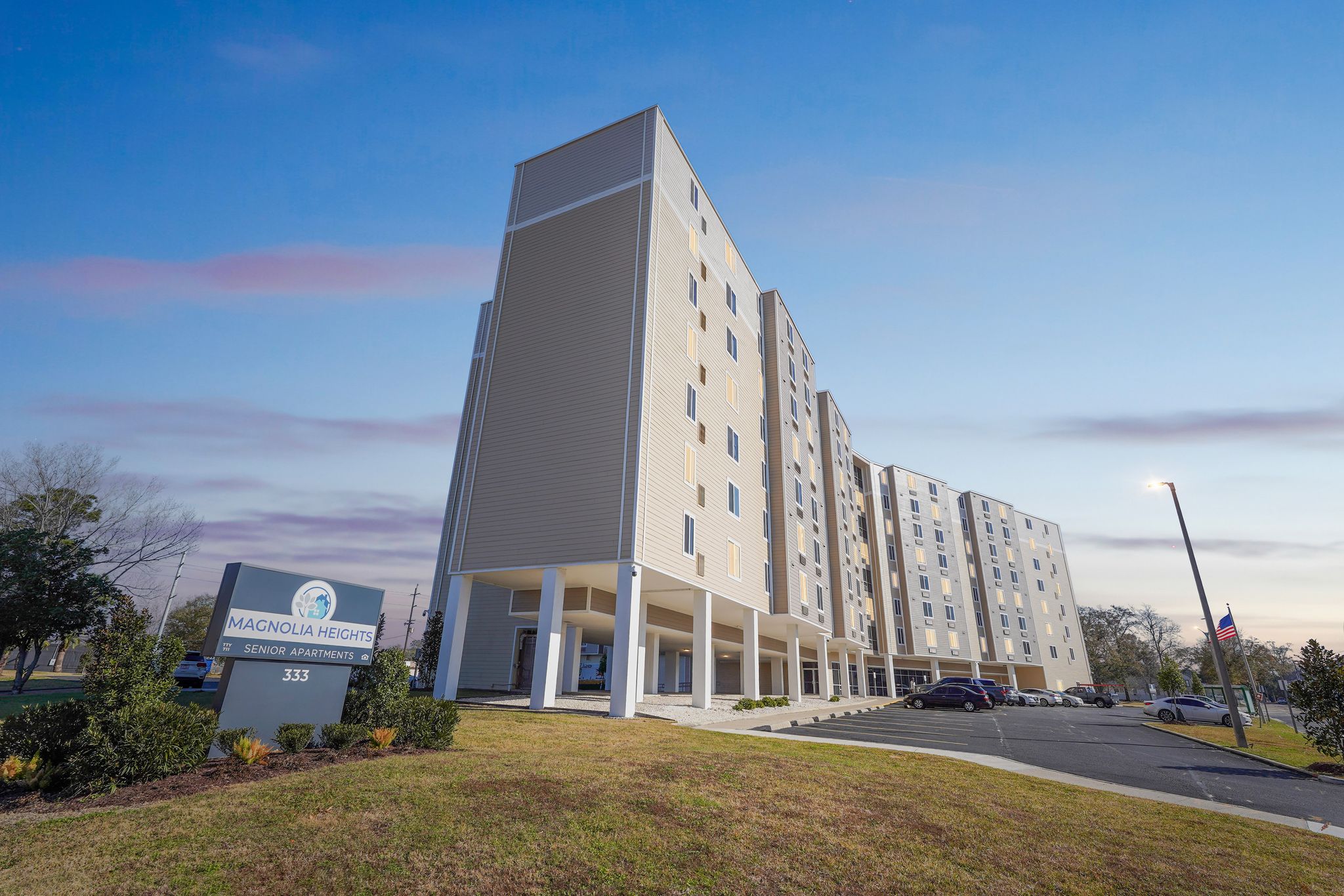 Exterior view of Magnolia Heights nursing facility