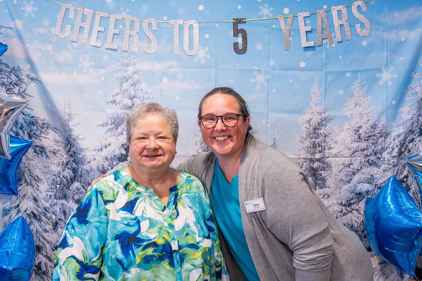 Residents celebrating 5 years anniversary event.