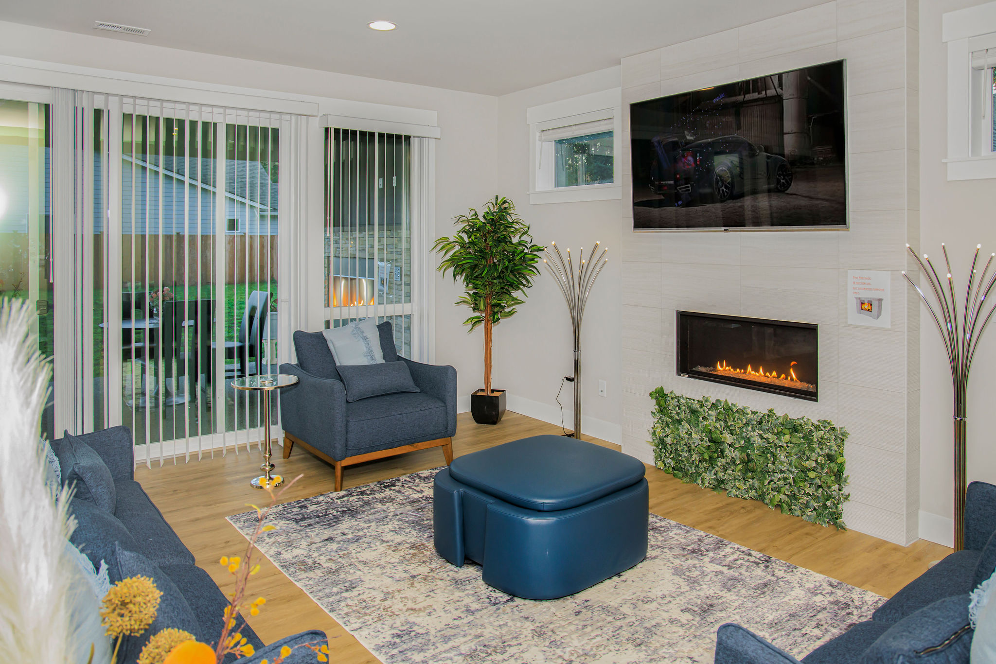 Comfortable common area with modern furnishings