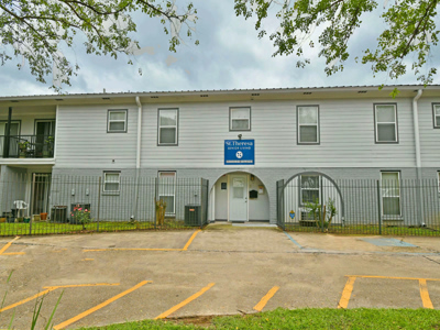 Exterior view of St Theresa's Apartments building
