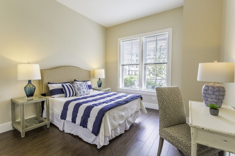 Cozy interior of a private resident room