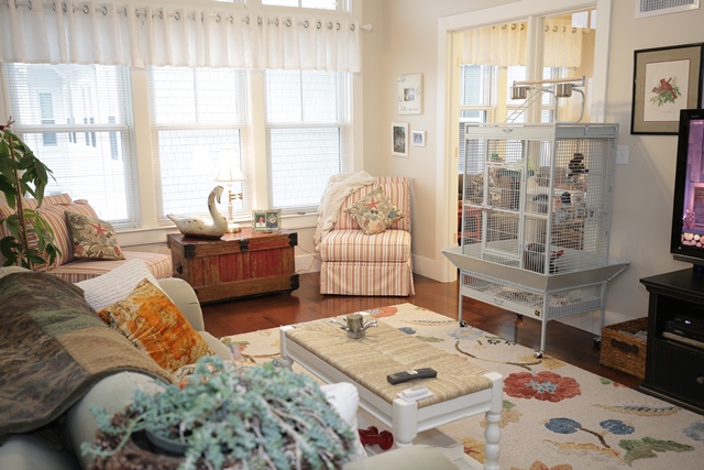 Cozy common area with seating and natural light