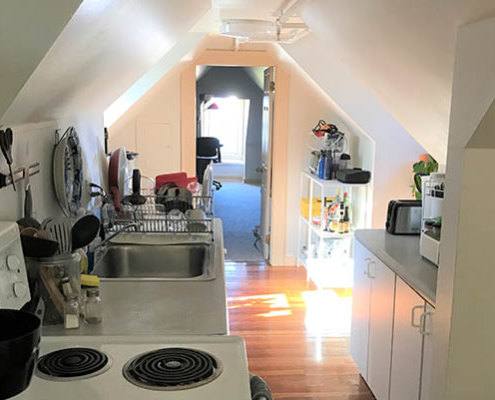 Interior view of a kitchen area in the facility