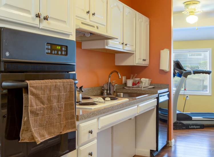 Well-lit kitchen area with modern design