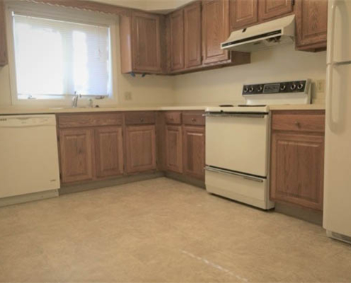 Empty kitchen space in a facility