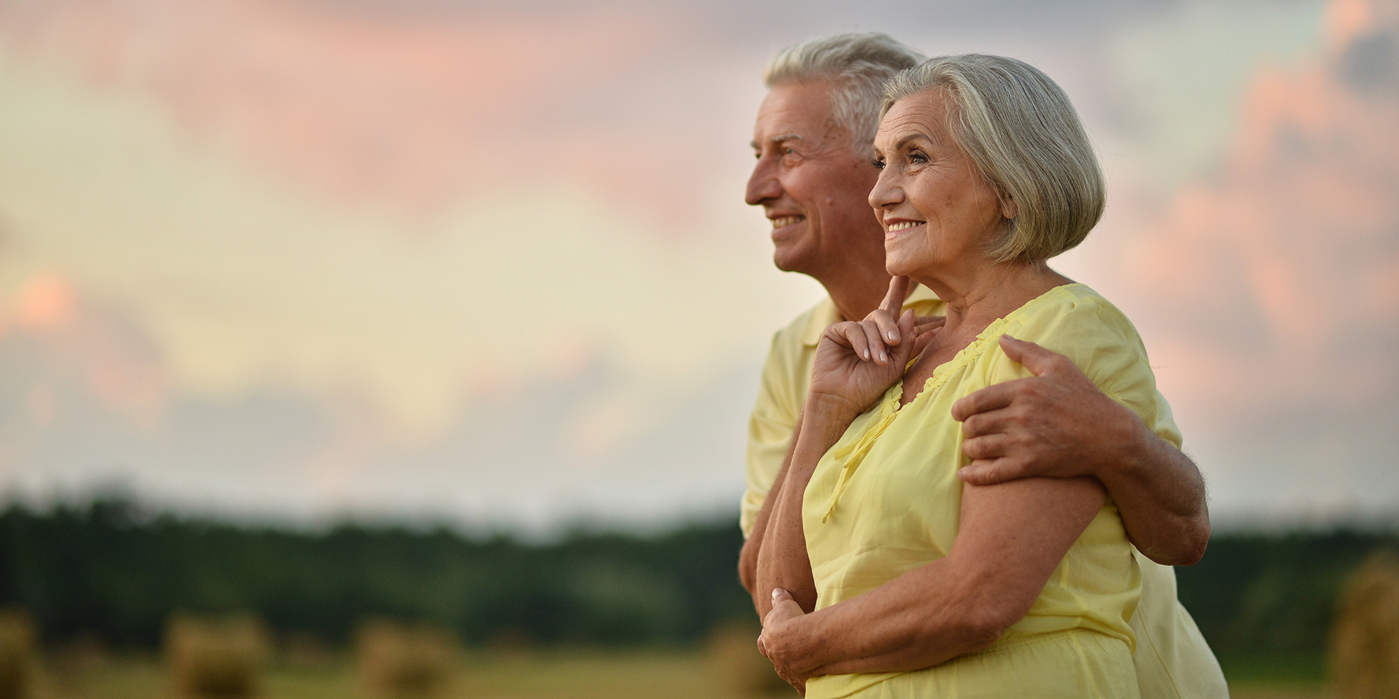 Senior couple enjoying the outdoors together