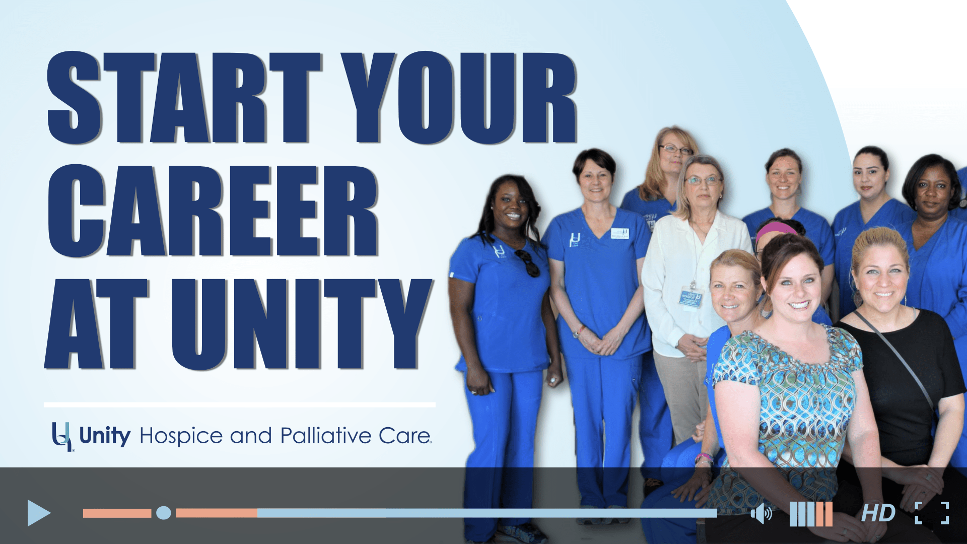 Healthcare staff in uniforms posing together