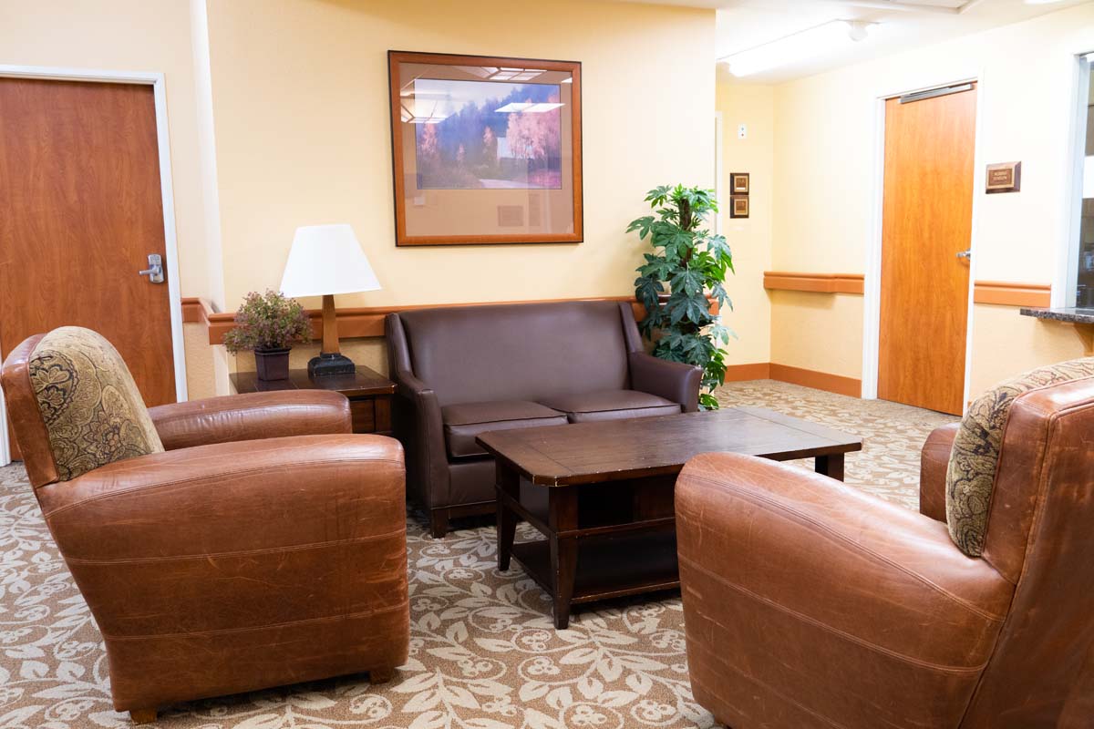 Cozy common area with seating and decor