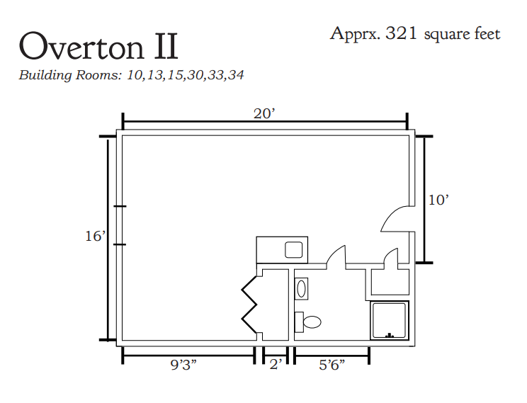 Architectural floor plan of a unit layout