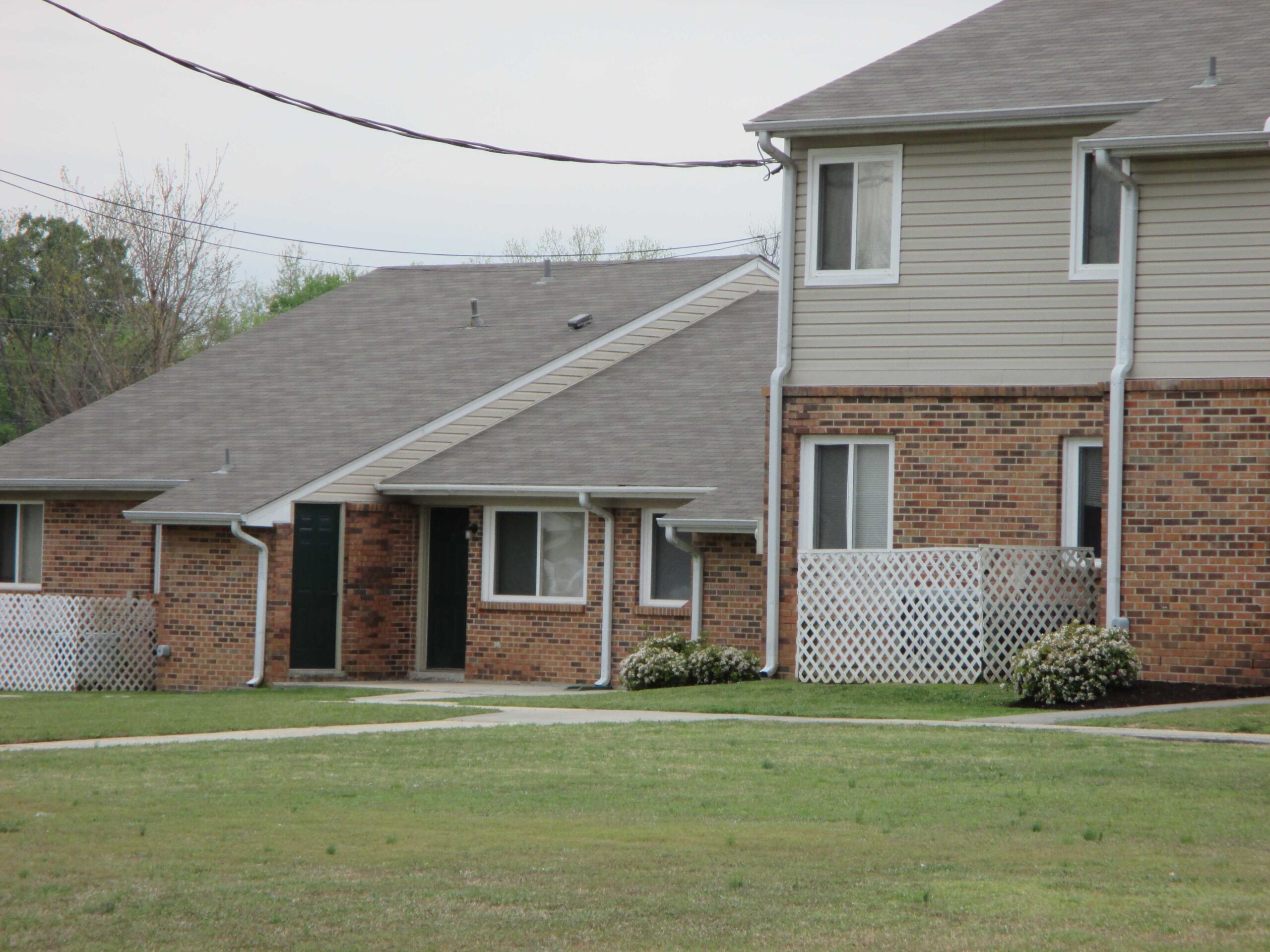 Exterior view of Dogwood Apartments residential buildings