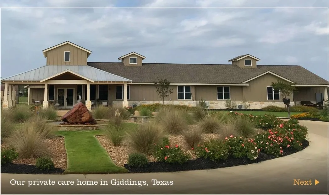Exterior view of the assisted living facility in Texas