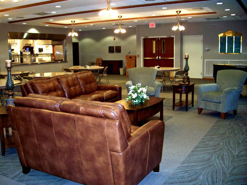 Common area with seating and dining space