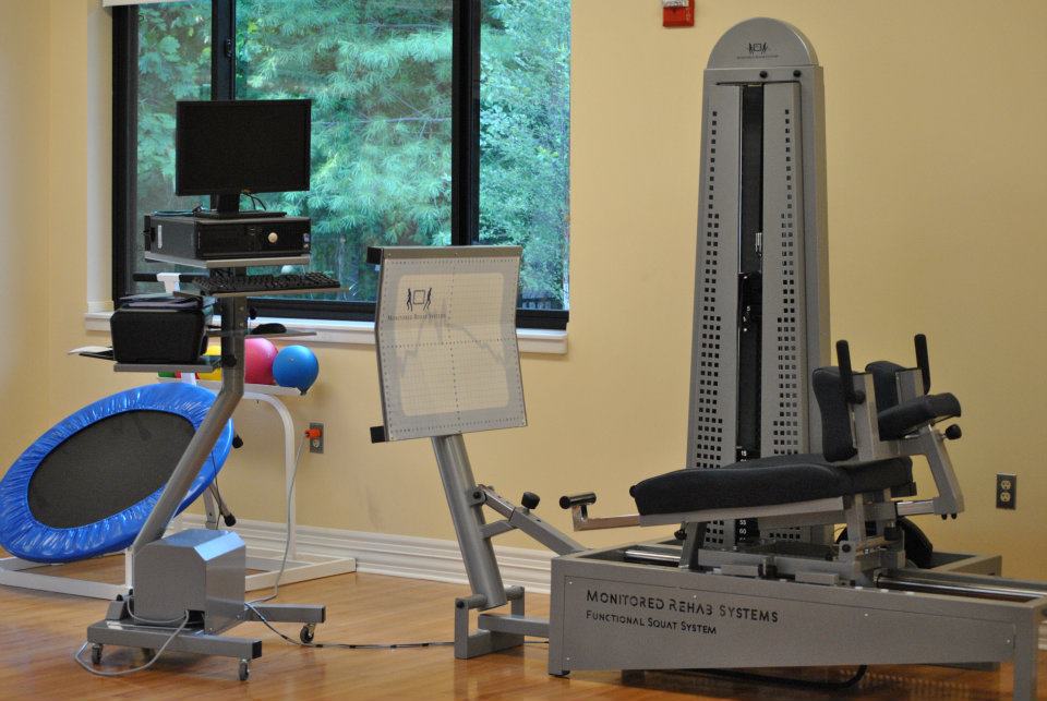 Interior fitness equipment in a rehabilitation room