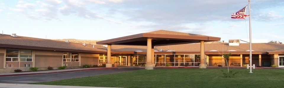Front entrance of a senior living facility