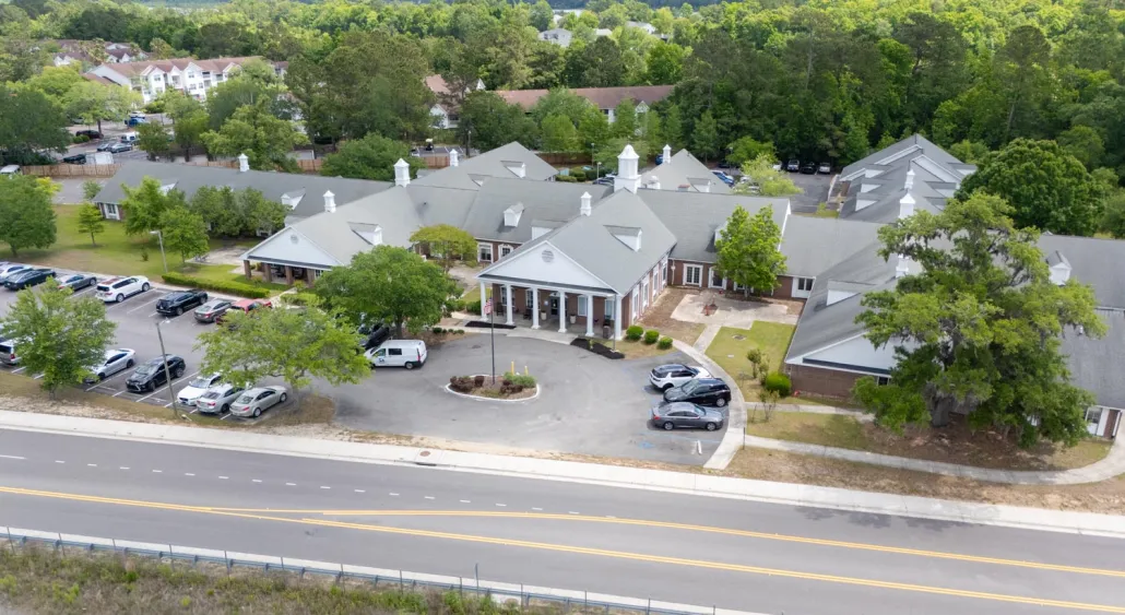 Aerial view of The Reserve Healthcare and Rehabilitation building