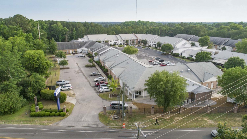 Aerial view of the Opus Post Acute Rehabilitation facility