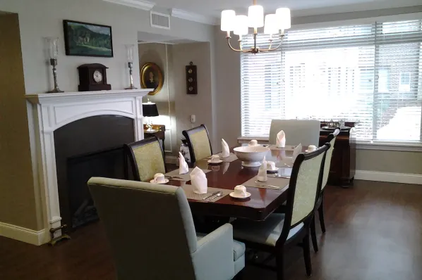 Dining room with elegant table setting