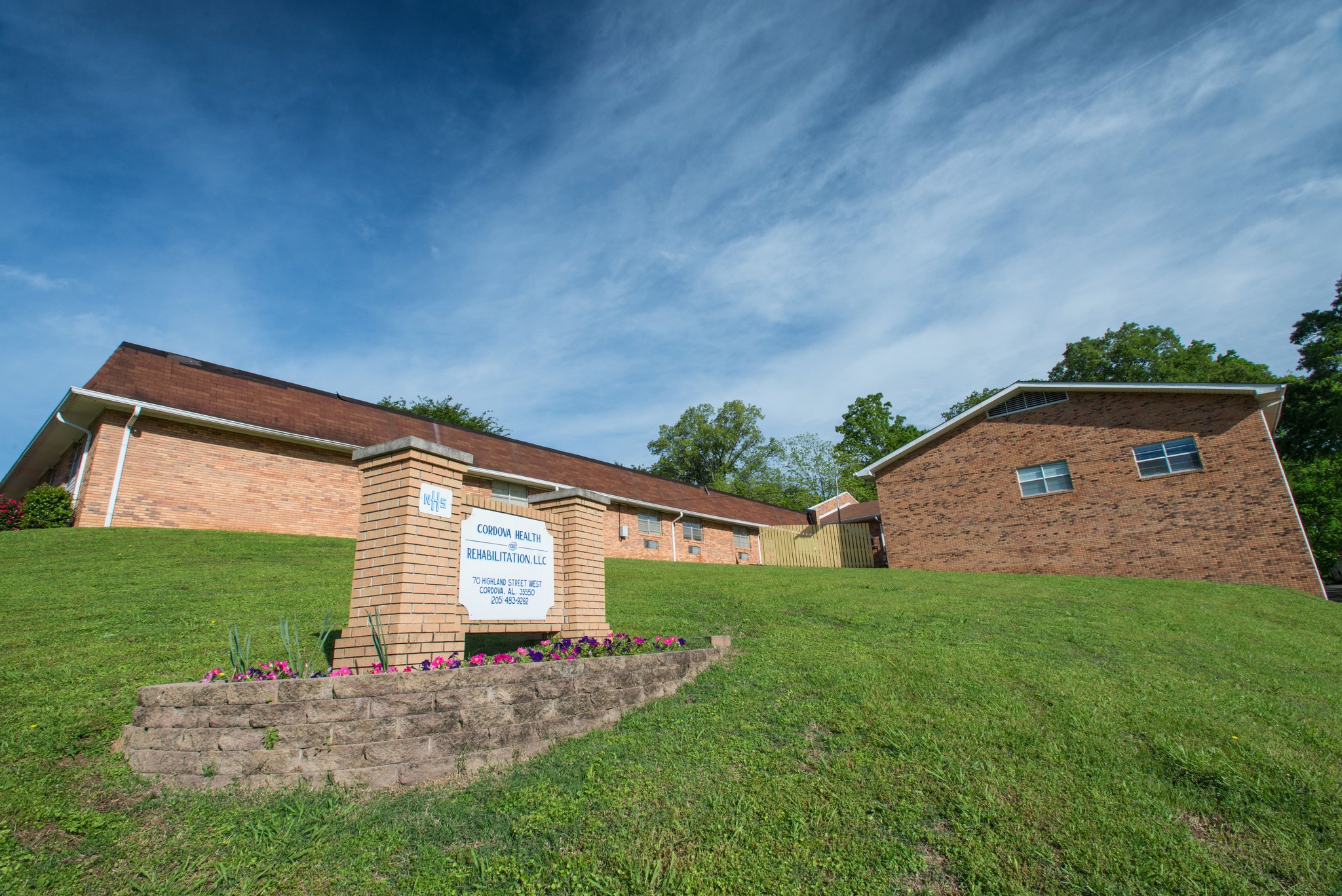 Exterior view of Cordova Health and Rehabilitation facility