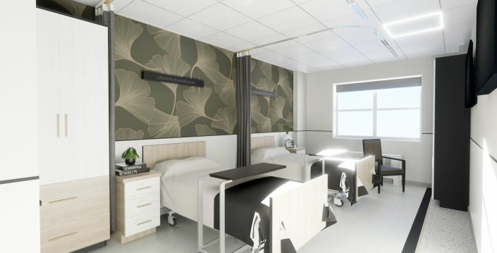 A well-designed shared resident room in a care facility
