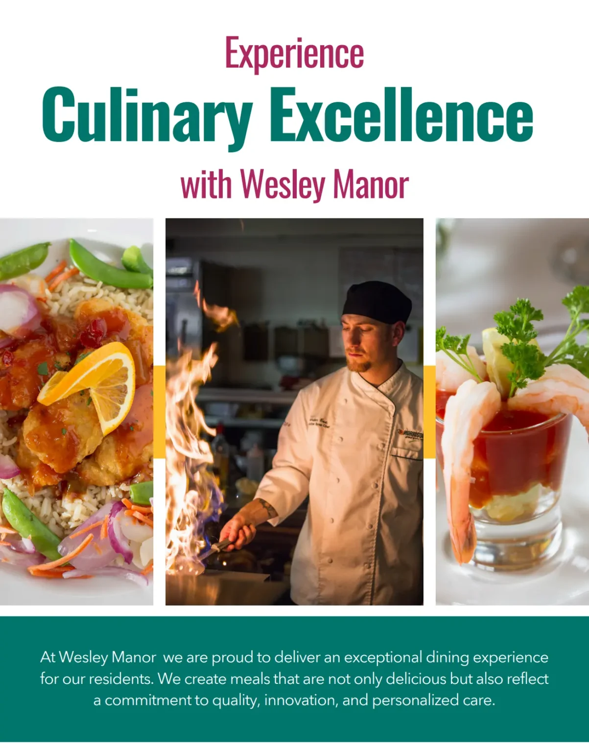 Culinary presentation in a dining area with chefs