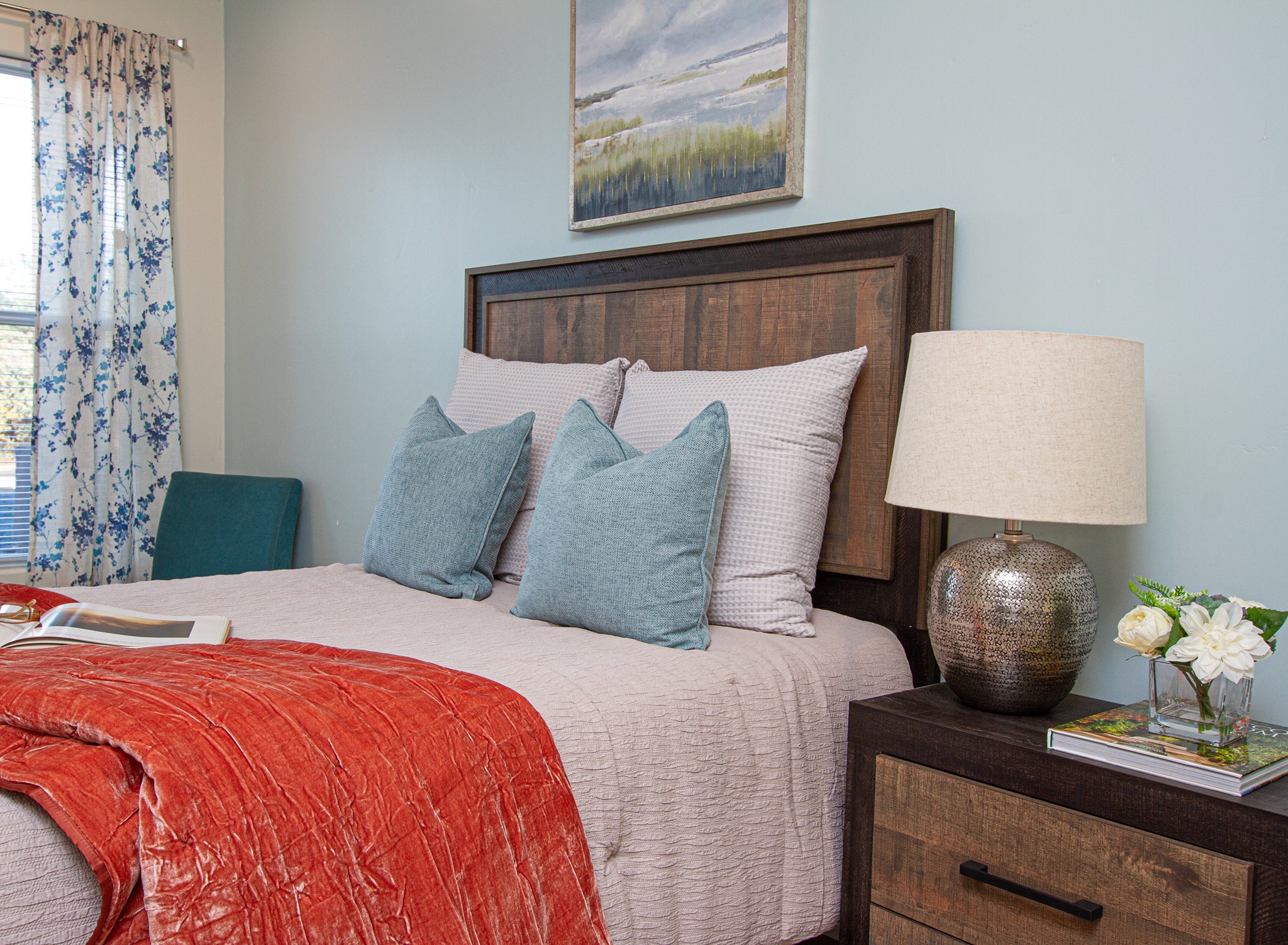 Stylish interior of a private resident room