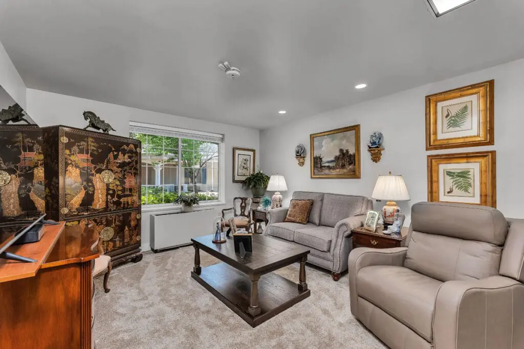 Cozy common area with comfortable seating and decor