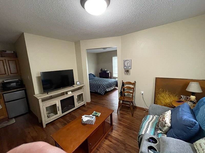 Cozy interior of a resident's room with furnishings