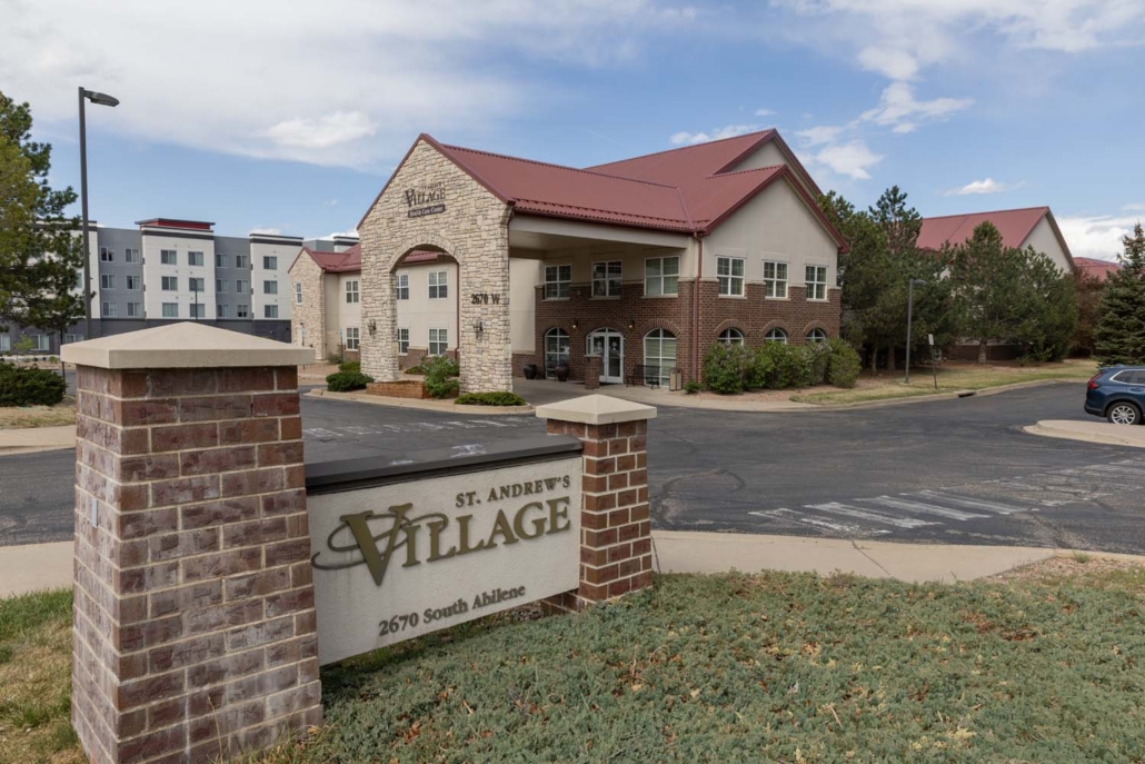 Exterior view of St. Andrews Village building