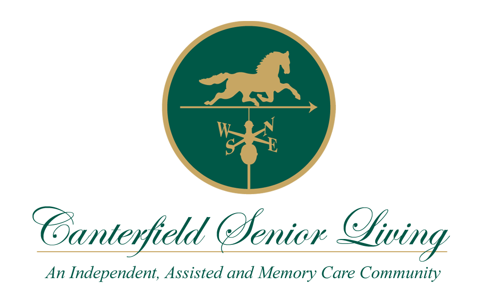 Canterfield Senior Living logo with horse weathervane