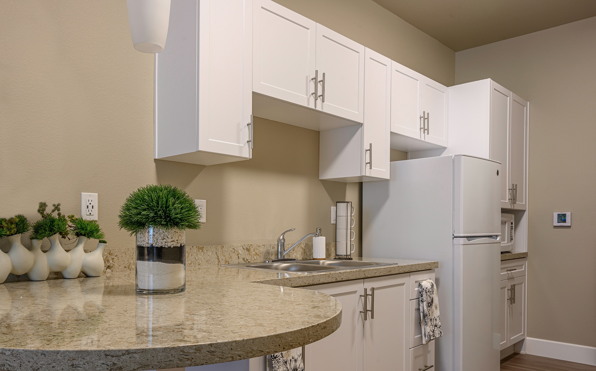 Interior view of a modern kitchen area