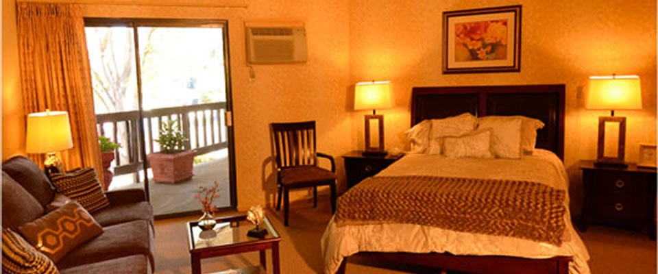 Cozy interior of a resident room with amenities