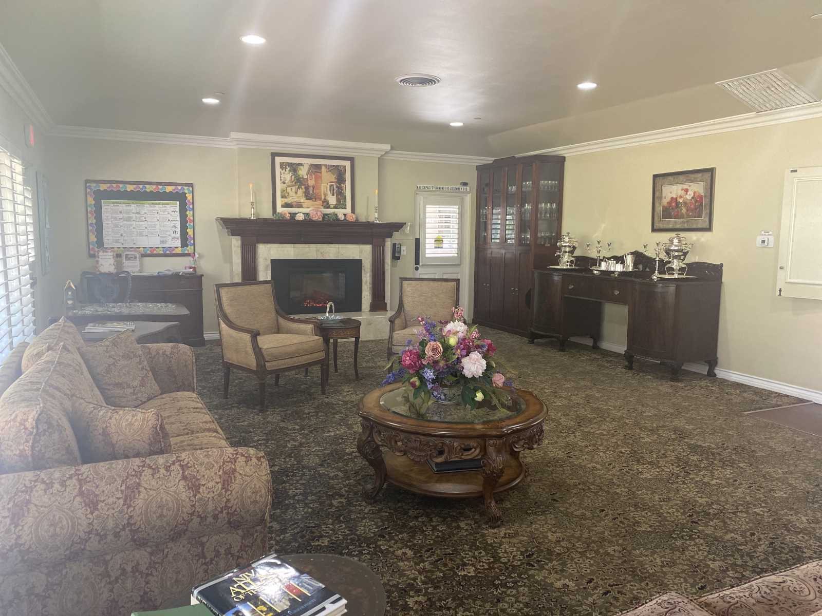 Cozy common area with comfortable seating and decor