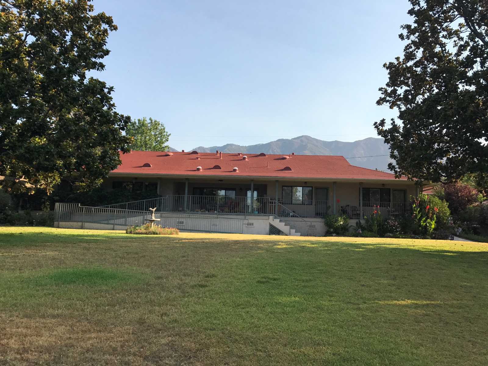Exterior view of a nursing home building