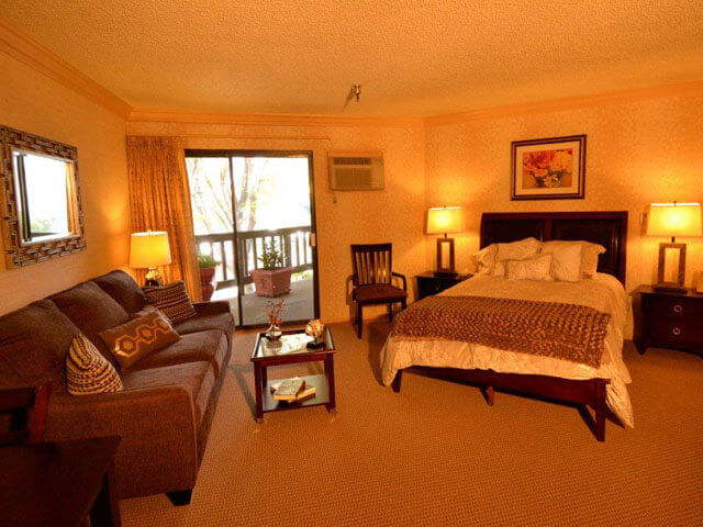 Cozy interior of a private resident room