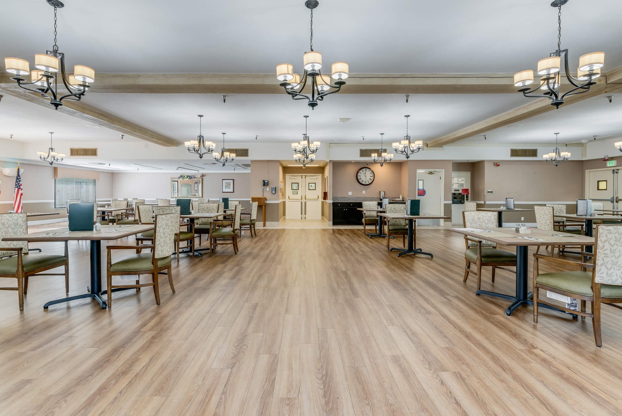 Dining room with tables and seating