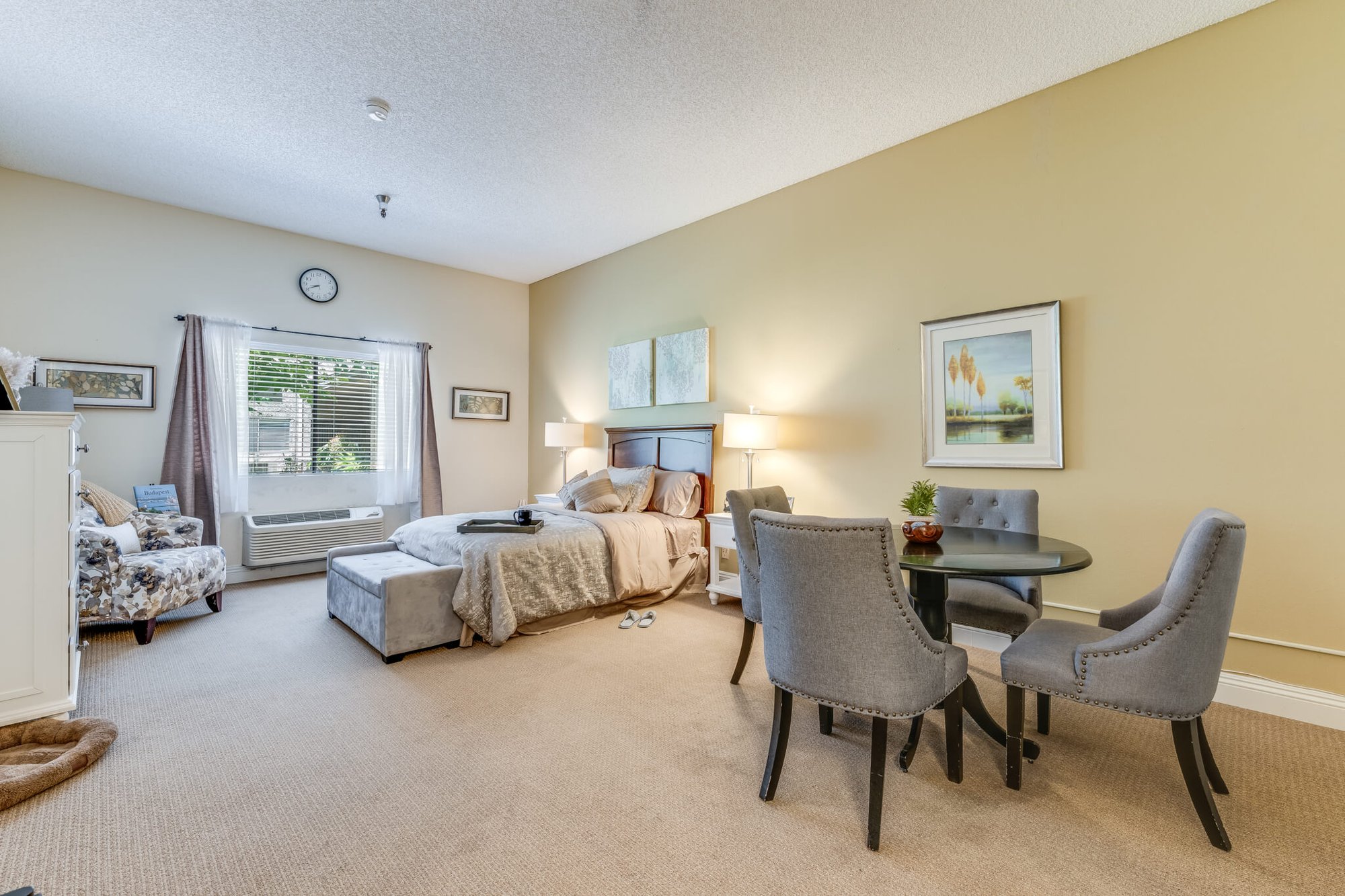 Cozy resident room with seating area