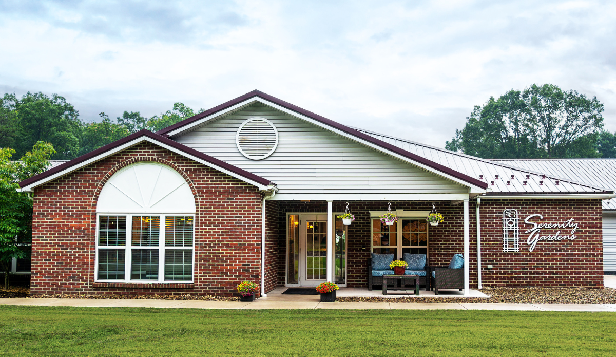 Exterior view of Serenity Gardens building