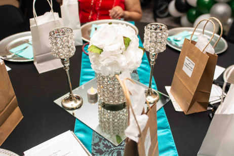 Decorative table setup for an event
