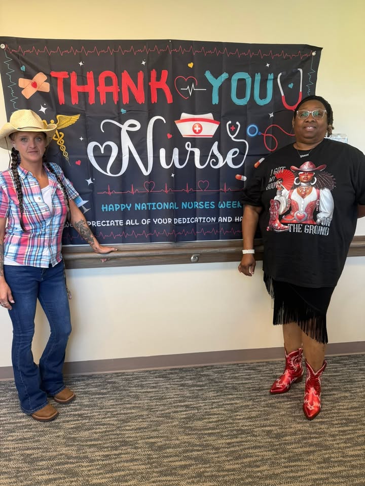 Two women celebrating Nurses Week.