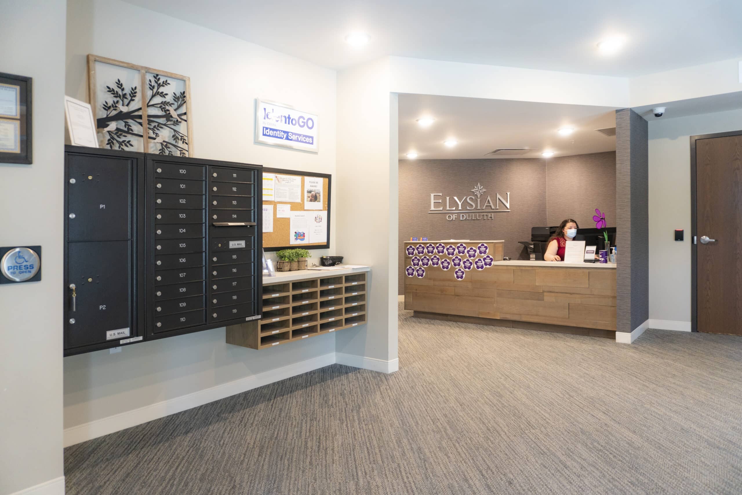 Interior lobby of Elysian Senior Homes of Duluth