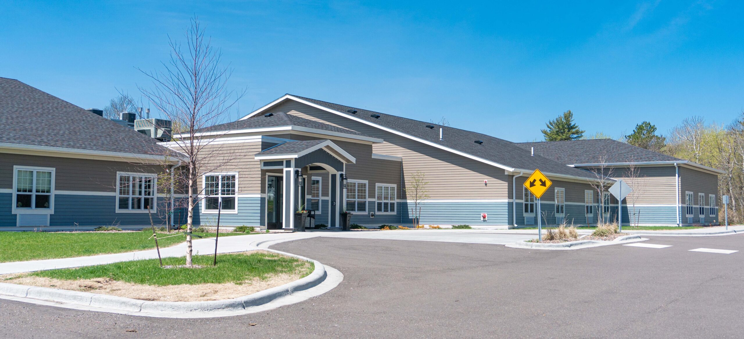 Exterior view of Elysian Senior Homes building.