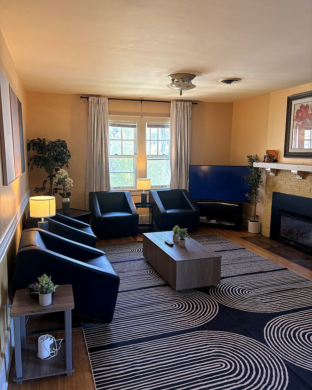 Cozy common living area with seating