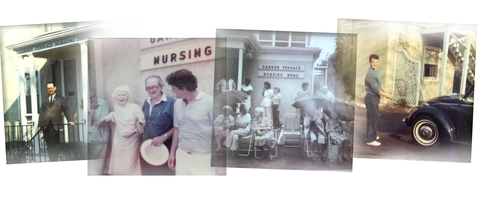 Residents and staff enjoying activities outdoors