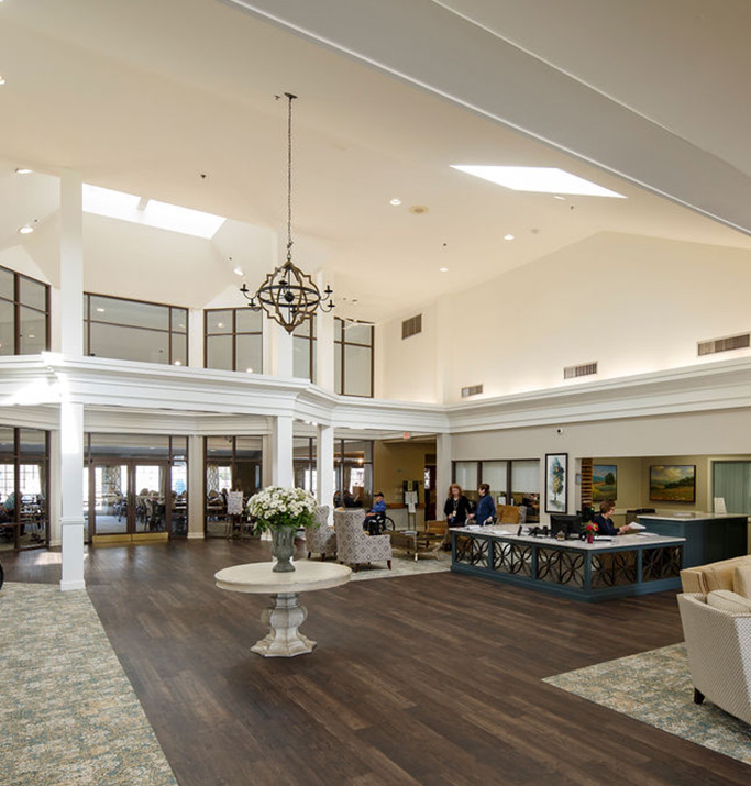 Bright and spacious interior common area