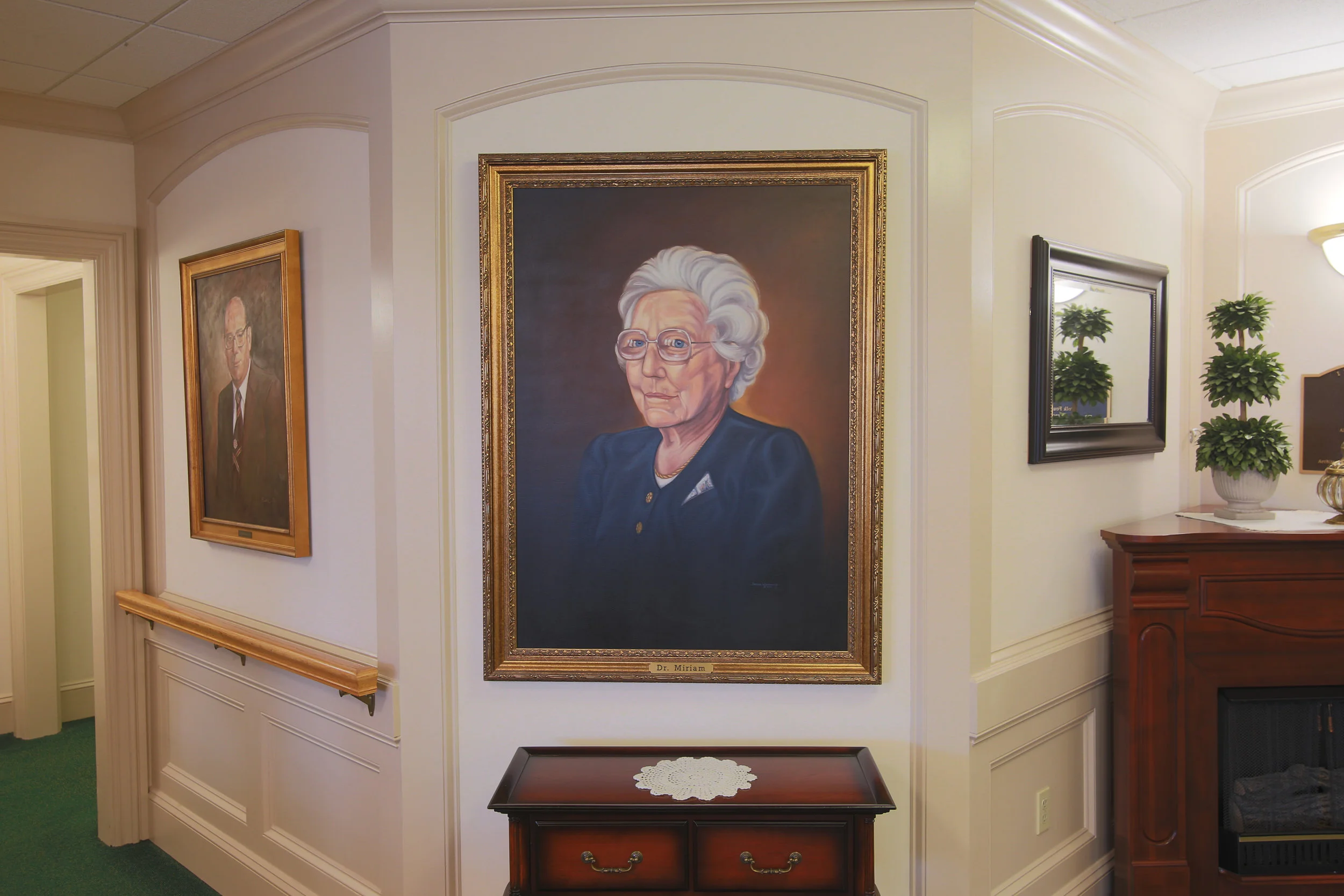 Portrait of a resident in a common area.