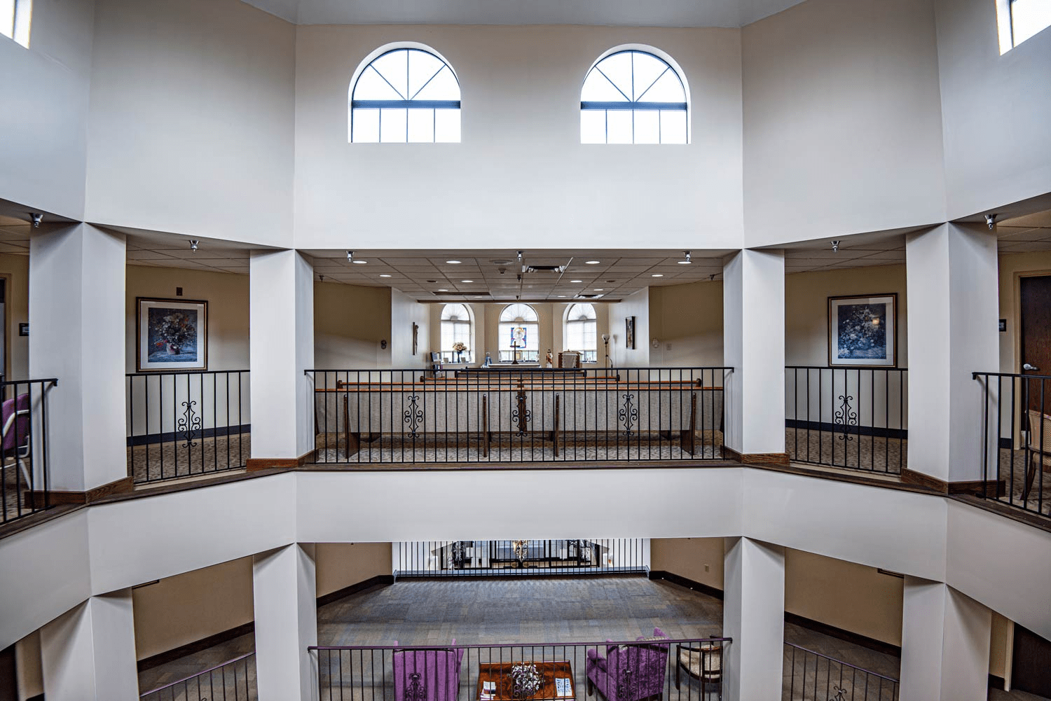 Interior view of a common area at the facility