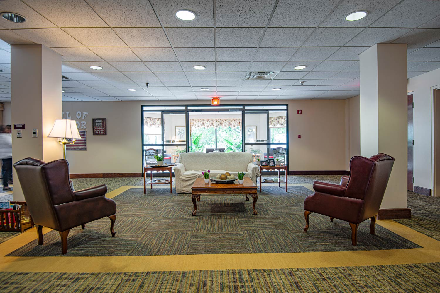 Comfortable lounge area with seating and decor