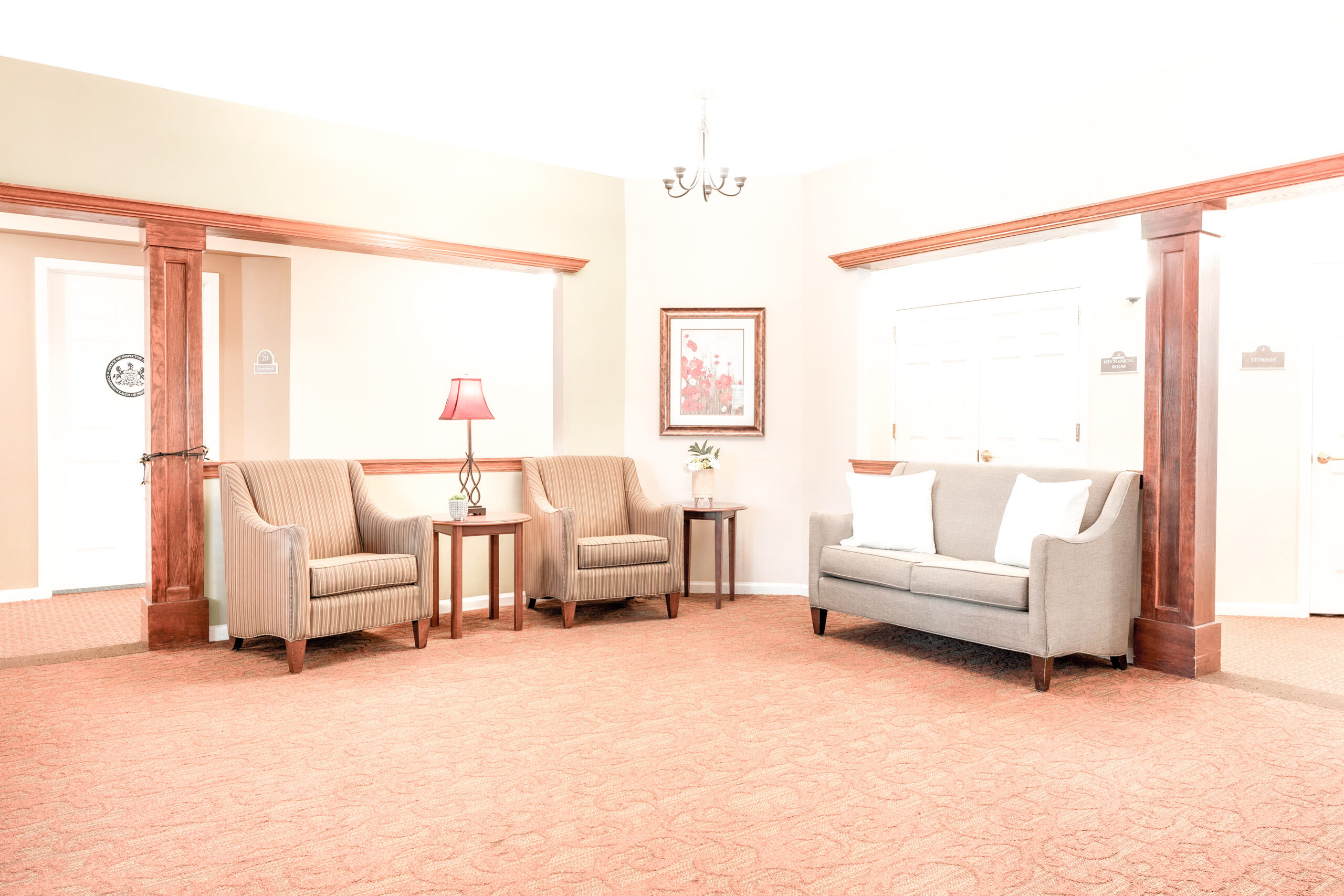 Cozy seating area in a common space.