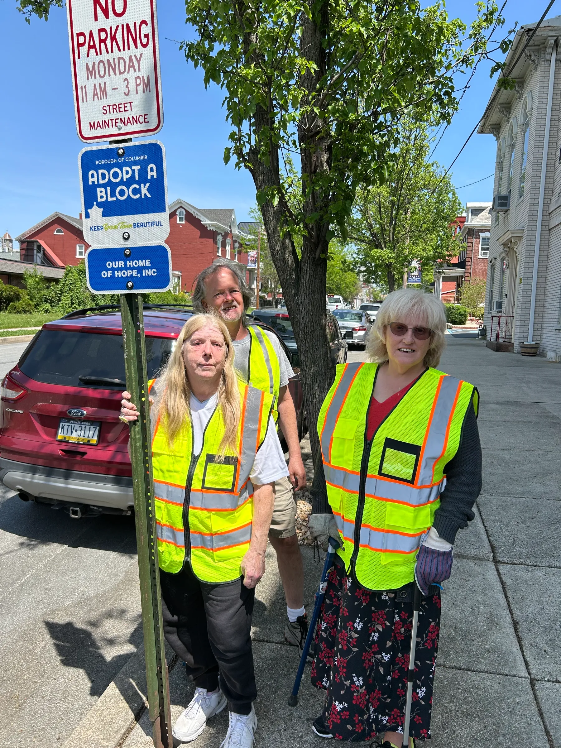 Community members participating in a cleanup initiative.